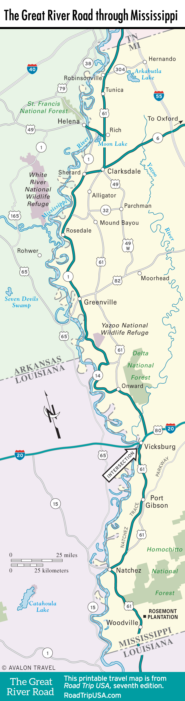 Highway 61 – The Great River Road in Mississippi