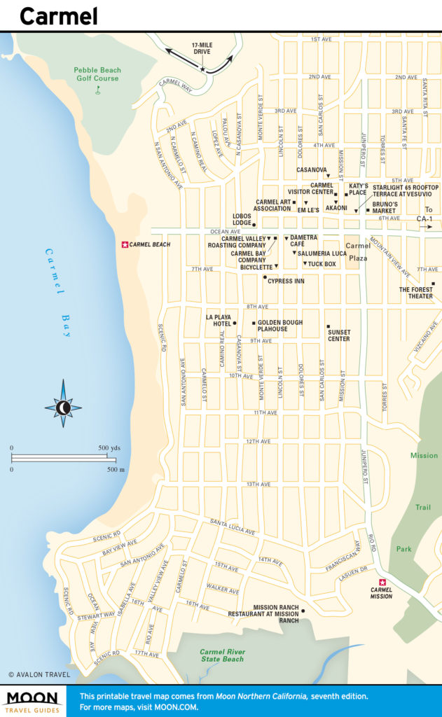 Travel map of Carmel