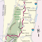 Map of Appalachian Trail through Vermont.