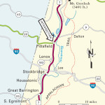 Map of Appalachian Trail through Massachusetts.