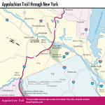 Map of Appalachian Trail through New York.