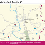 Map of Appalachian Trail through Asheville.