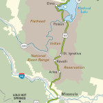 Map of Border to Border route through Montana.