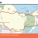 Map of the Great Northern through Michigan.
