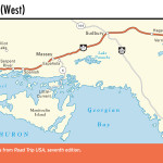 Map of the Great Northern through Canada (West).