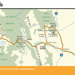 Map of the Loneliest Road through Colorado.