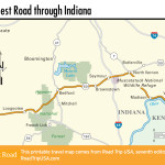 Map of the Loneliest Road through Indiana.