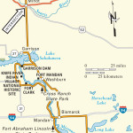 Map of the Road to Nowhere through North Dakota.