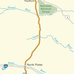 Map of the Road to Nowhere through Nebraska.