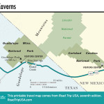 Map of Southern Pacific through Carlsbad Caverns.