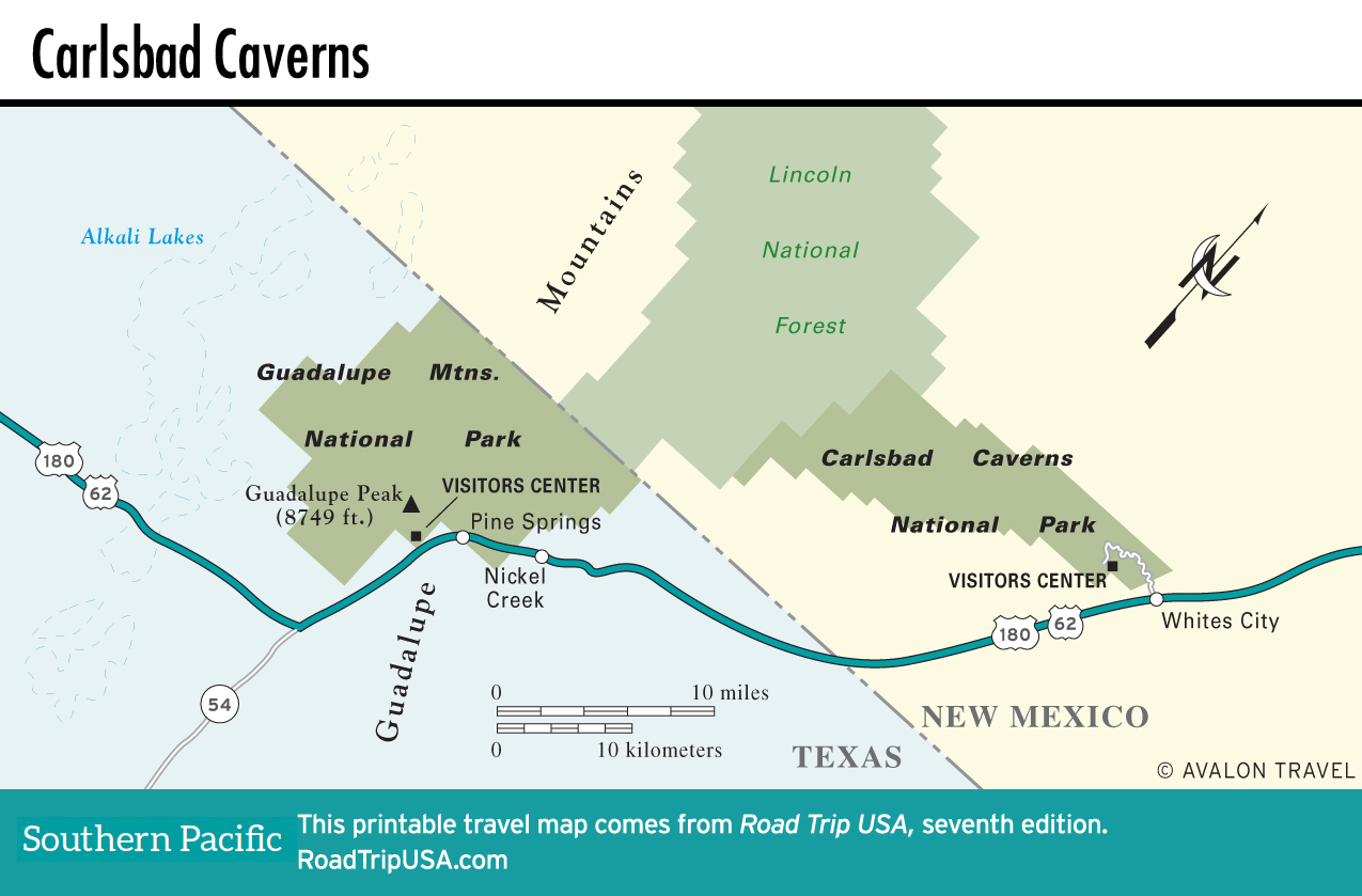 southern pacific road trip map