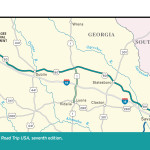 Map of Southern Pacific through Georgia.