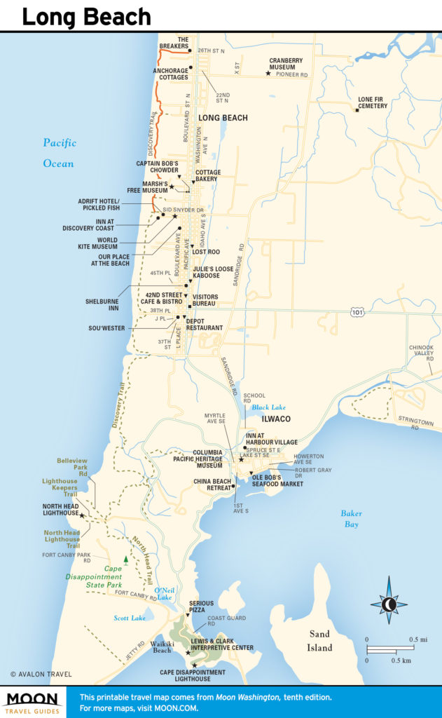 Travel map of Long Beach