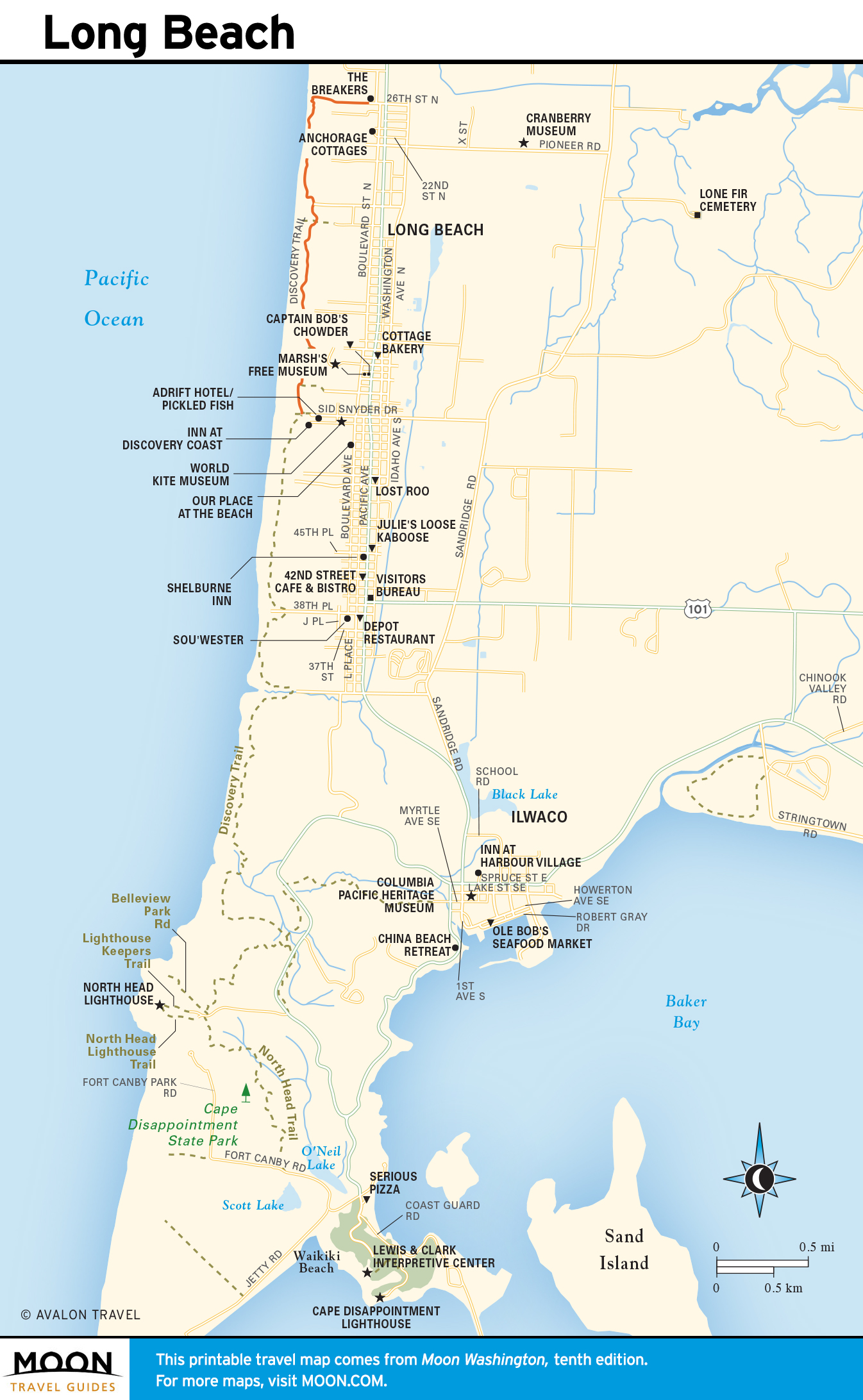 Long Beach Peninsula Map - Silva Dulcinea
