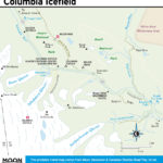 Travel map of the Columbia Icefield