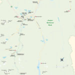 Travel map of Jasper National Park