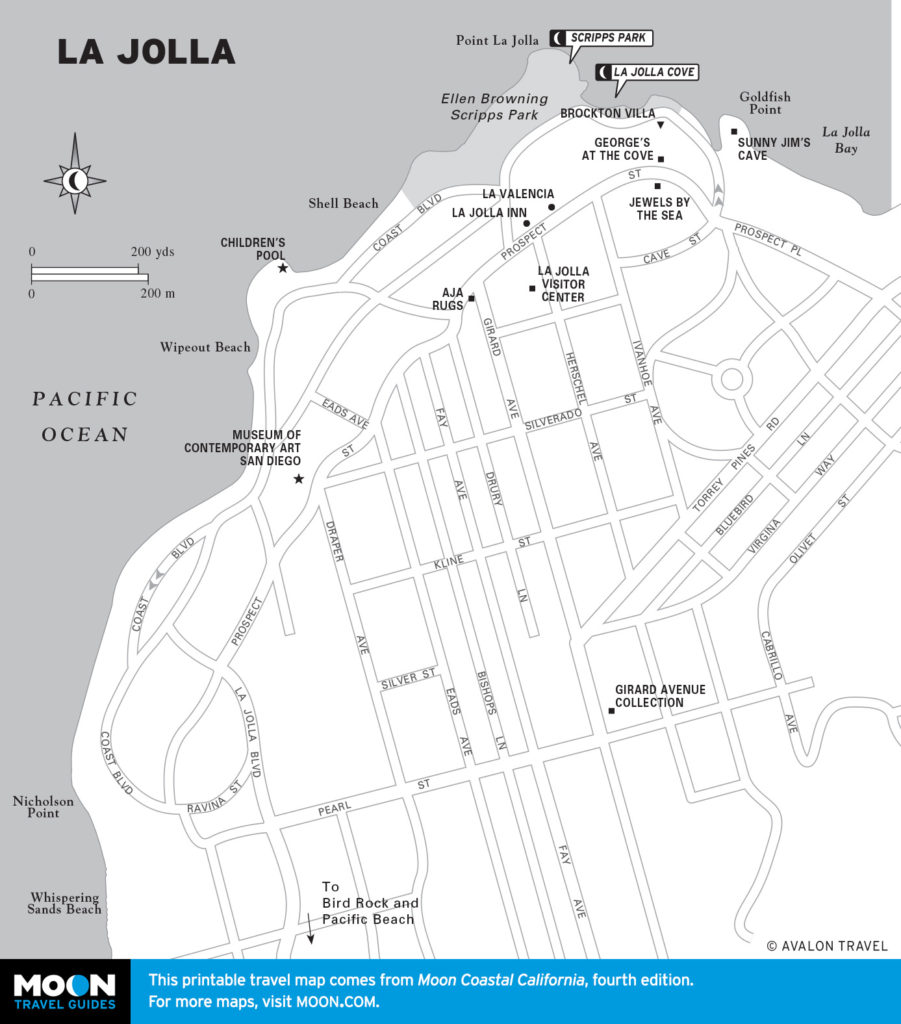 Travel map of La Jolla