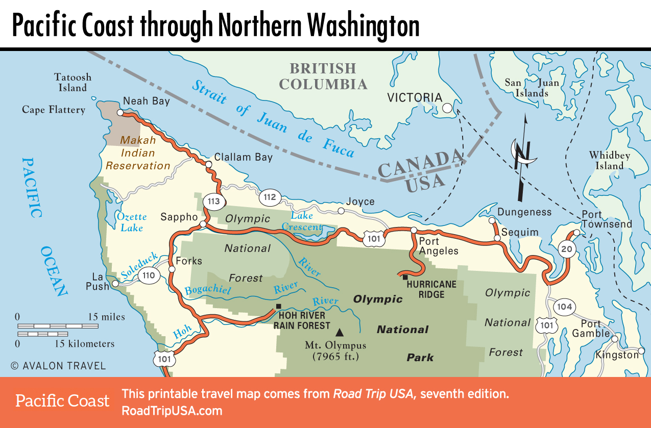 Pacific Coast Route Through Washington
