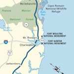 Map of the Atlantic Coast through South Carolina.