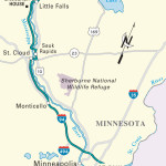Map of the Great River Road through Southern Minnesota.