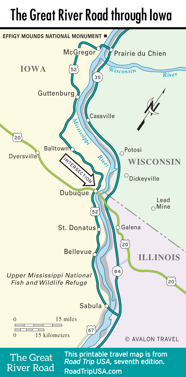 Map showing the route and connections of the Mississippi Valley