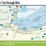 Map of the Oregon Trail through Ohio.