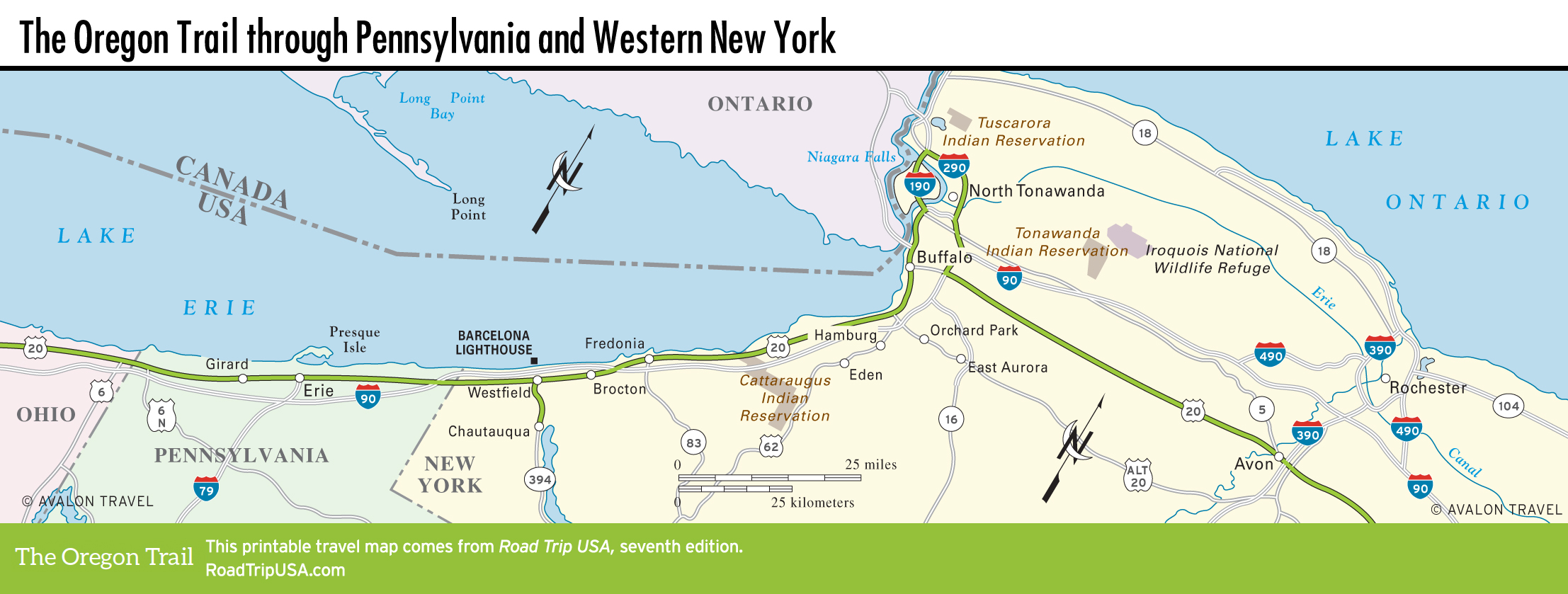Pennsylvania Travel Map.