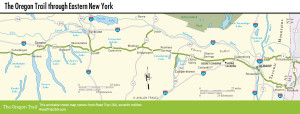 Map of the Oregon Trail through Eastern New York.