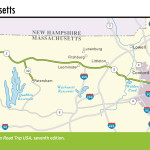 Map of the Oregon Trail through Massachusetts.