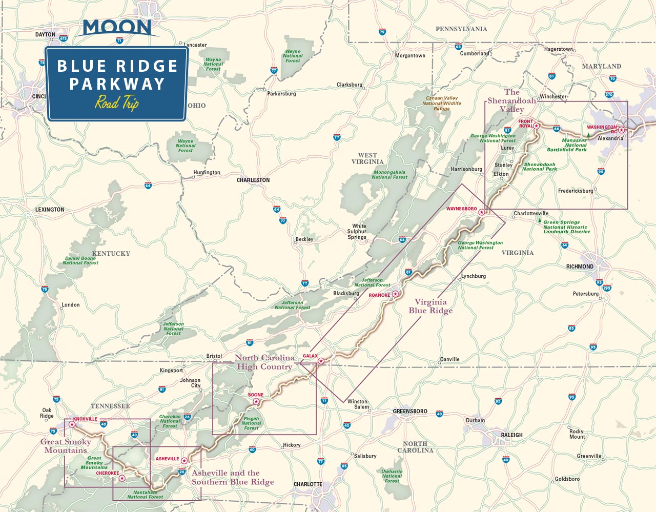 blue ridge mountains virginia map Driving The Blue Ridge Parkway Road Trip Usa blue ridge mountains virginia map