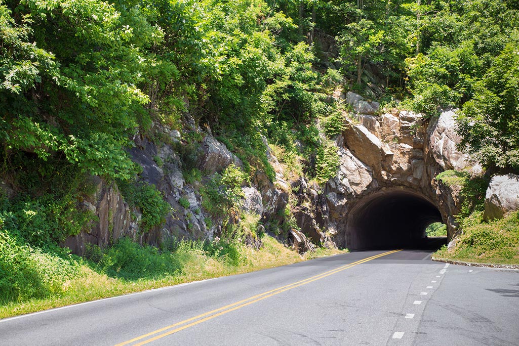 Mary's Rock Tunnel along Skyline Drive in Shenandoah National Park.