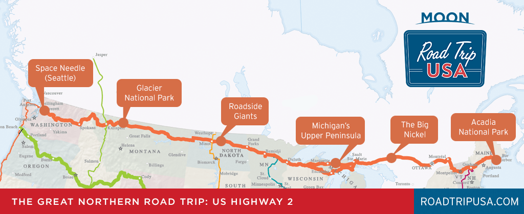 The Great Northern Road Trip: US Highway 2 Map