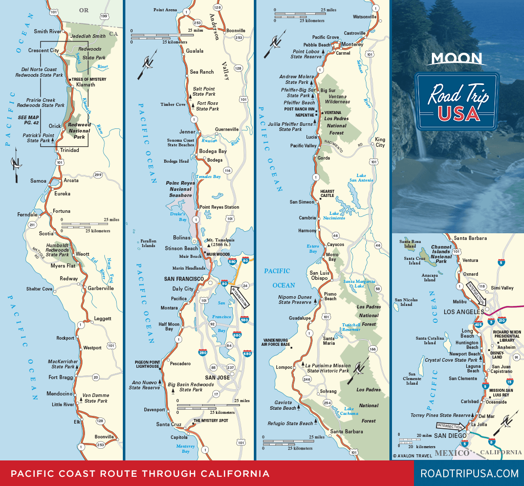 map of california coast Road Trip California On The Classic Pacific Coast Route Road