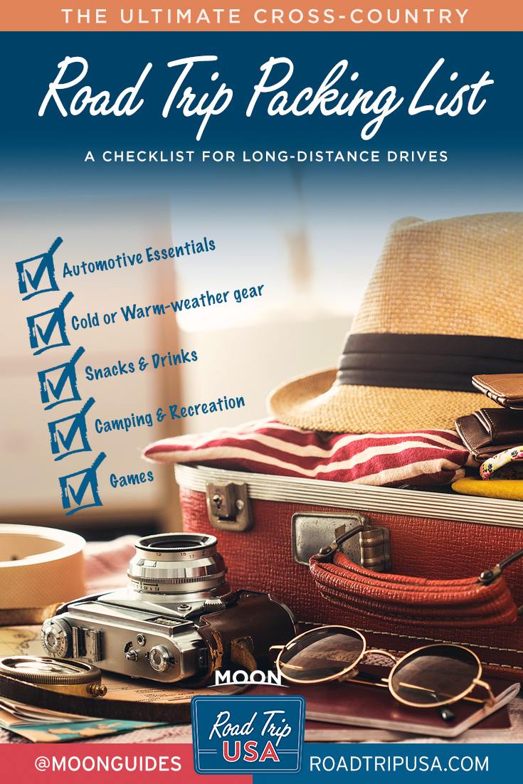 Pinterest Graphic for The Ultimate Cross-Country Road Trip Packing List: A checklist for long-distance drives
