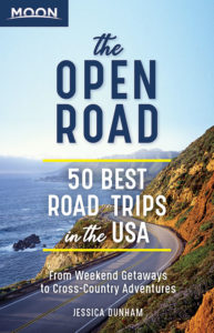 Book Jacket of The Open Road featuring a photo of a coastal drive