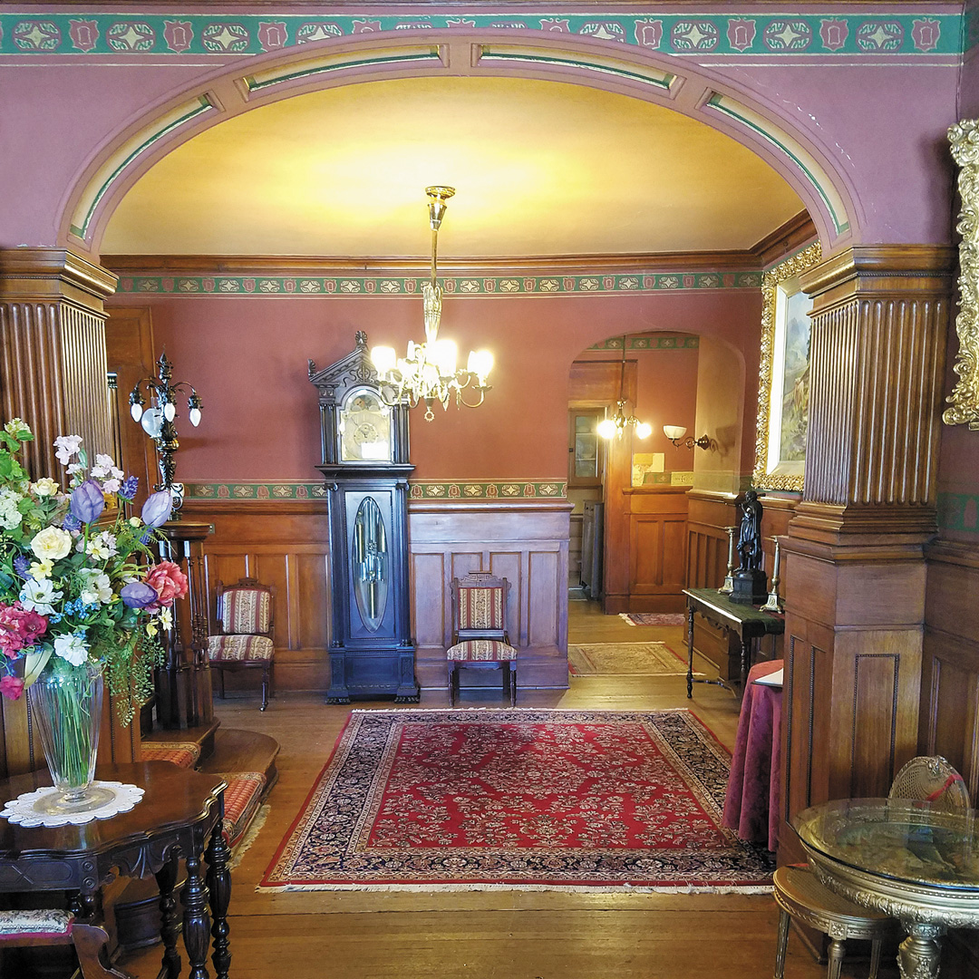 Inside the Bingham-Waggoner Estate, main entrance