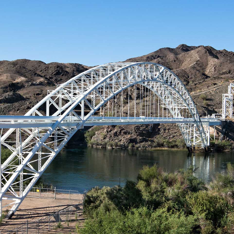white bridge over water – route 66 in arizona