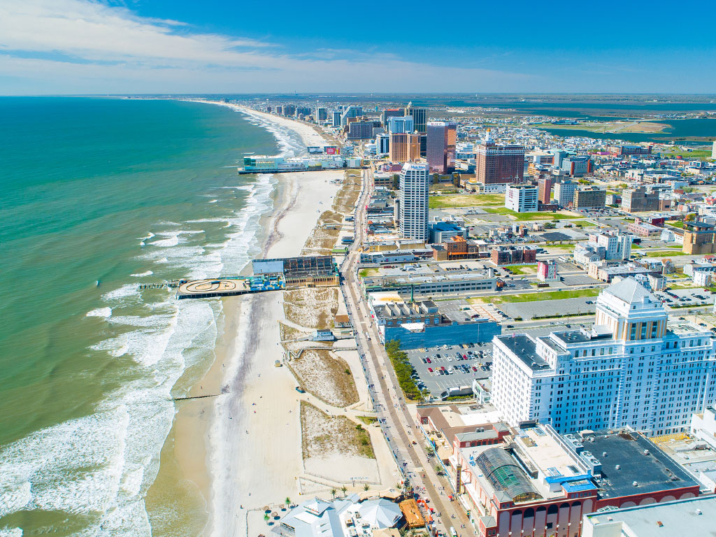 aerial view of the new jersey coast along atlantic city