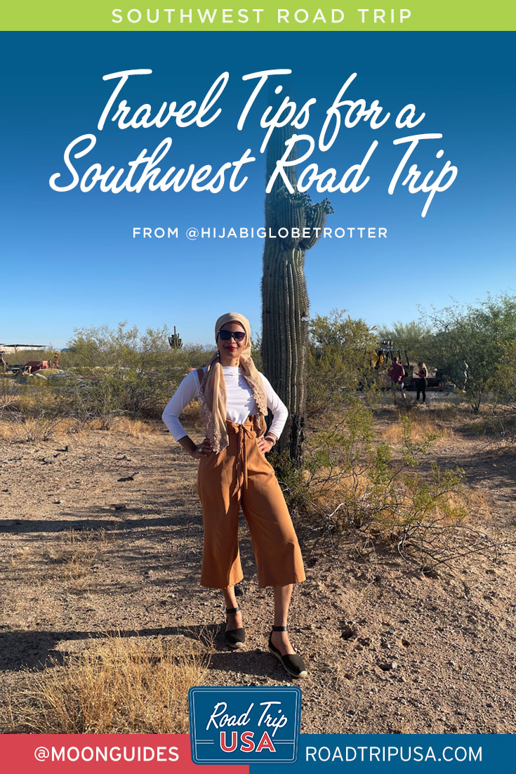 pinterest graphic for southwest road trip tips