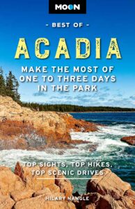 Image of Best of Acadia book jacket featuring a photo of the coastline